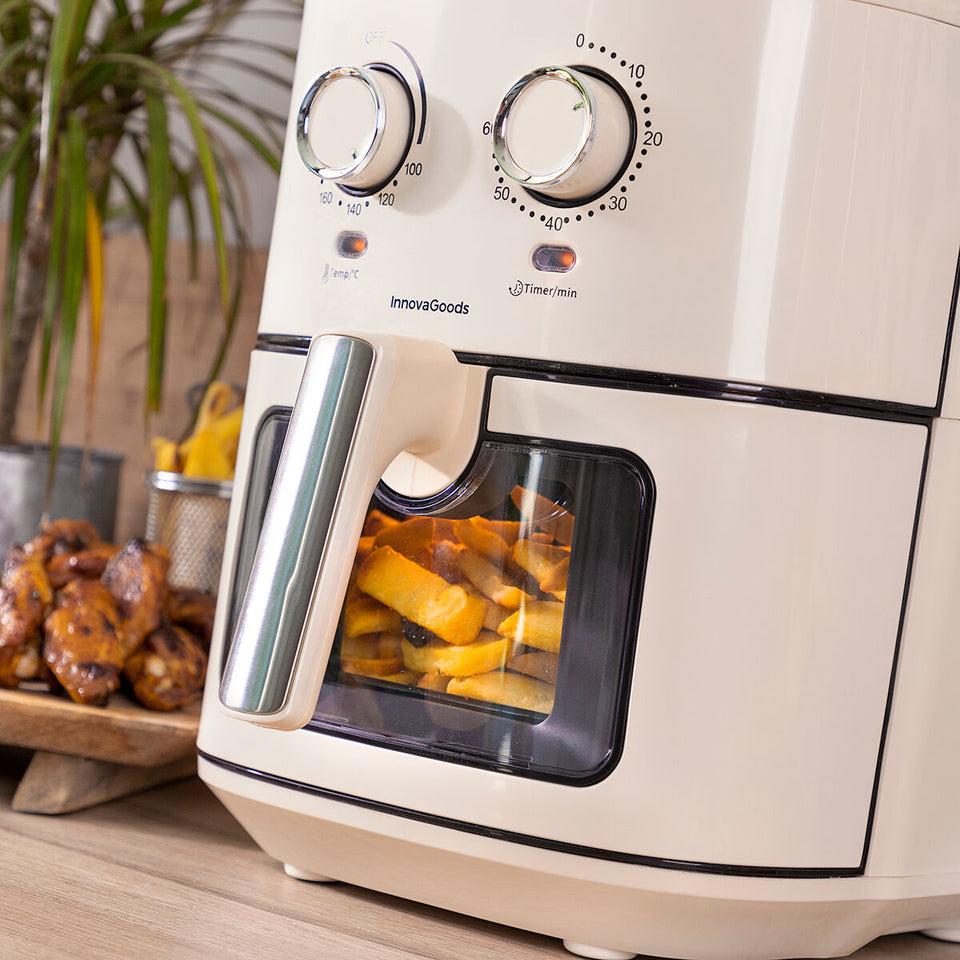 Air Fryer InnovaGoods Vynner Pro 6500 Cream 1700 W 6,5 L Stainless steel-9