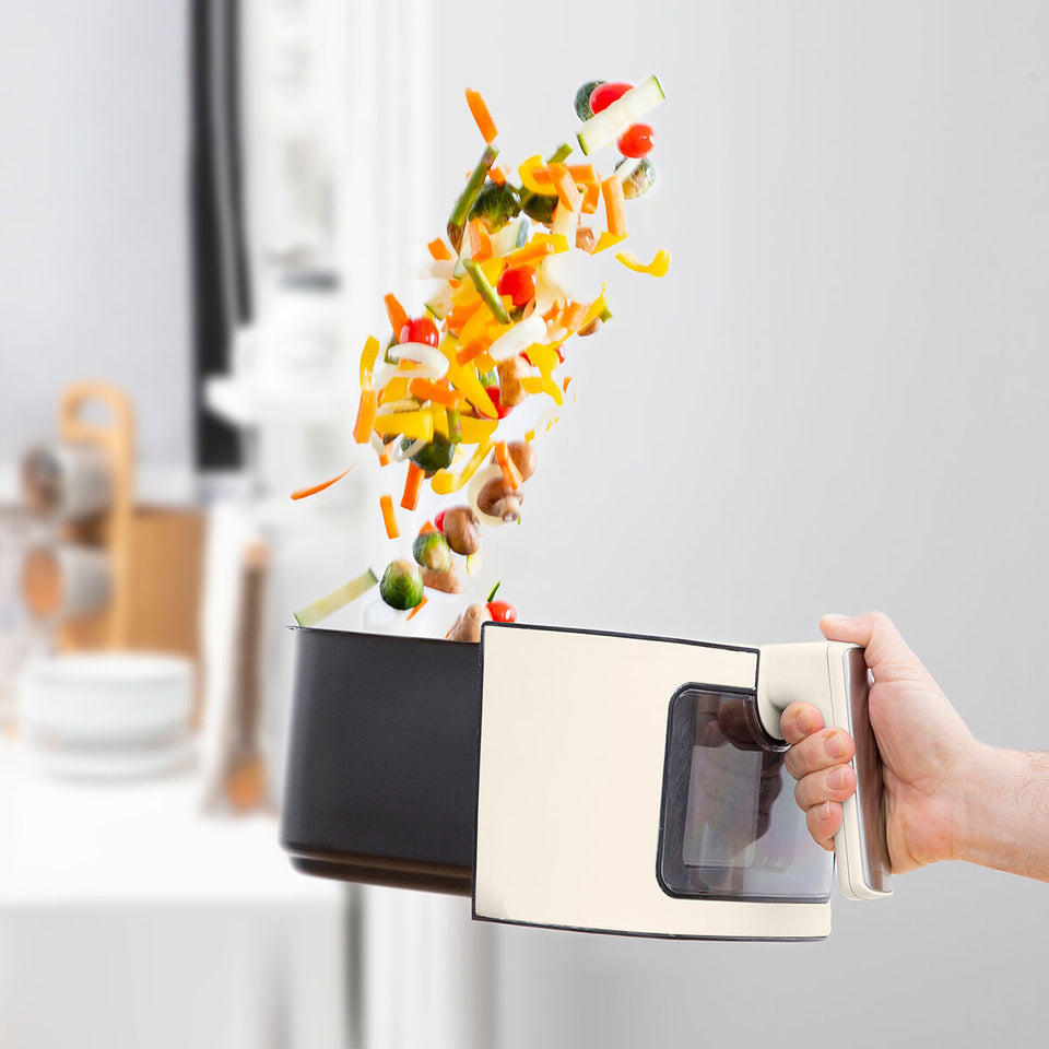 Air Fryer InnovaGoods Vynner Pro 6500 Cream 1700 W 6,5 L Stainless steel-6