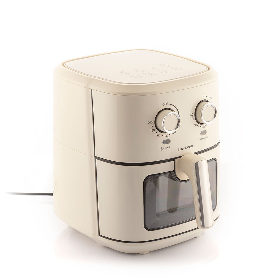 Air Fryer InnovaGoods Vynner Pro 6500 Cream 1700 W 6,5 L Stainless steel-3