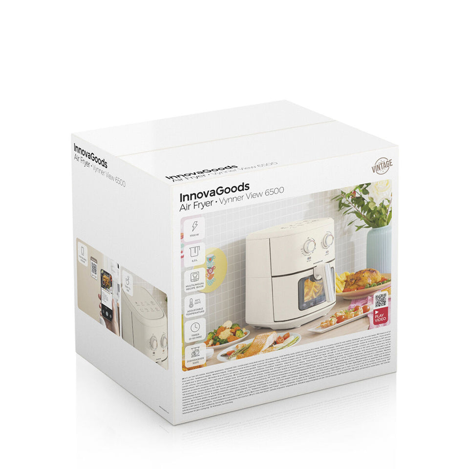 Air Fryer InnovaGoods Vynner Pro 6500 Cream 1700 W 6,5 L Stainless steel-1