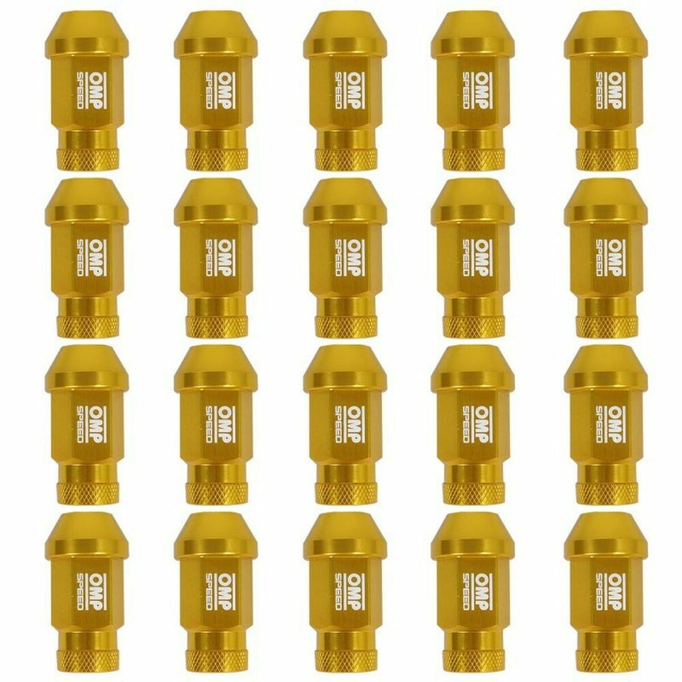 Set Nuts OMP 7075 Yellow 20 uds M14 x 1,25-2