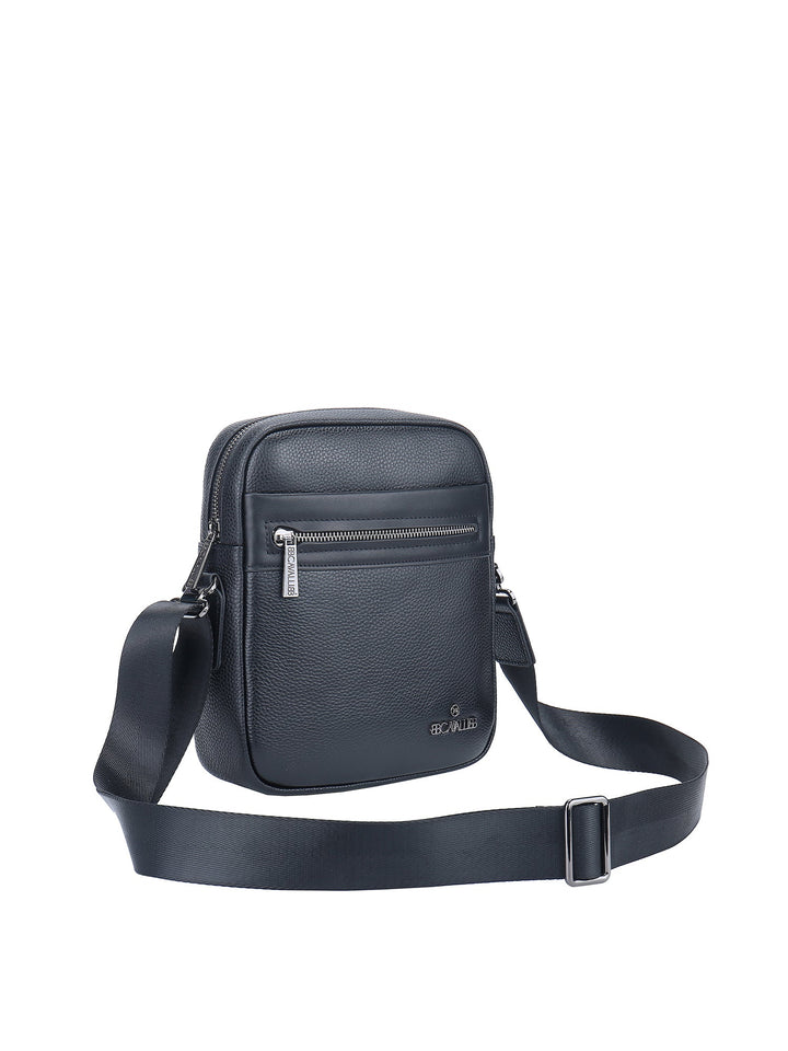 Borsa a tracolla da uomo In Vera pelle Made in Italy 20x25x6 cm-2