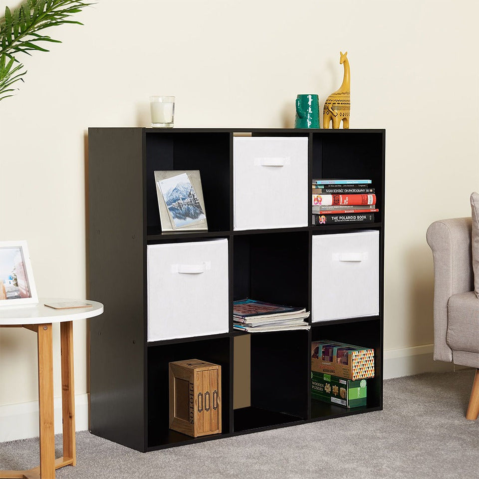 9 kockás tárolópolc 3 kosárral-3