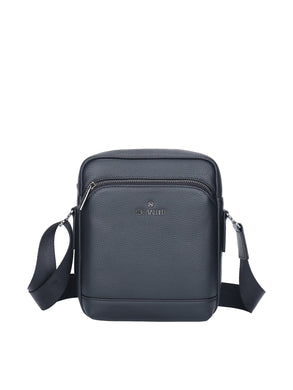 Borsa a tracolla da uomo In Vera pelle Made in Italy 20x25x9 cm-0