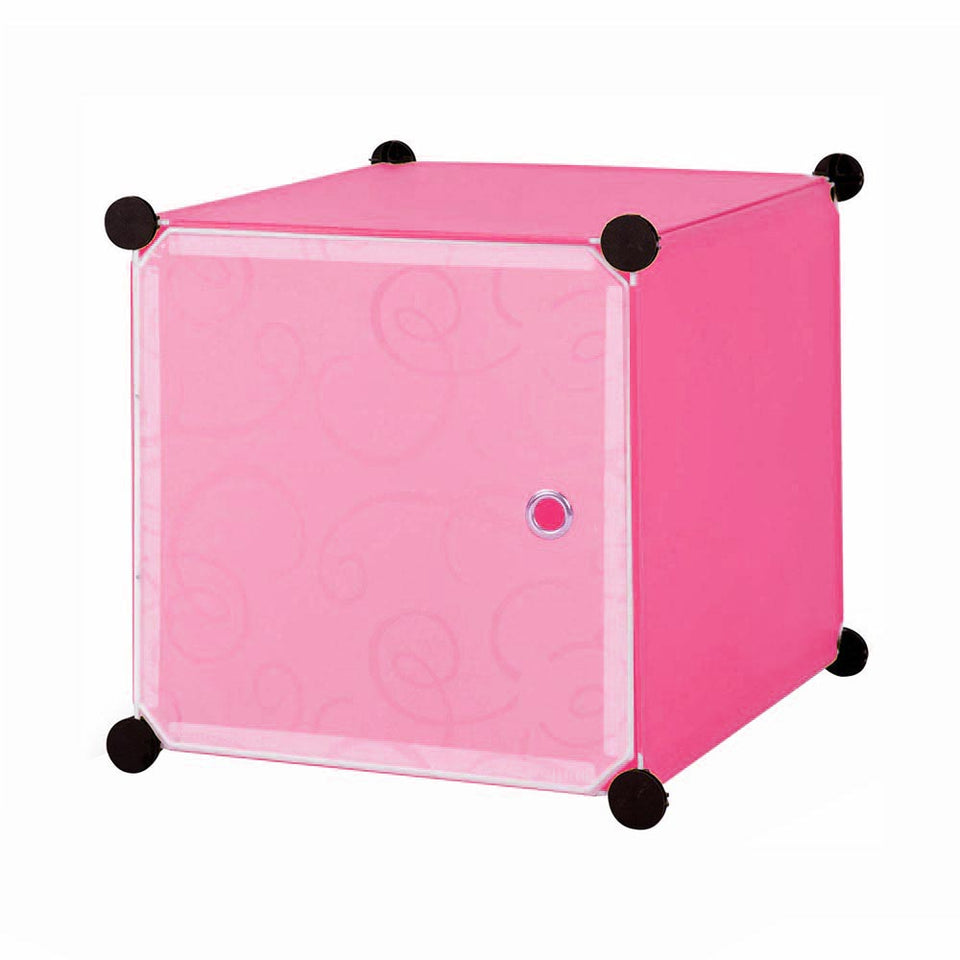 Plastic cabinet with batteries - pink-1