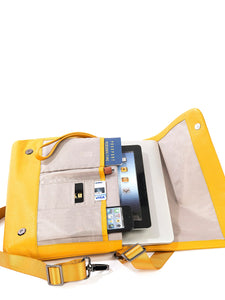 Borsa a tracolla unisex In Vera pelle Made in Italy 34x23,5x4,5 cm-2