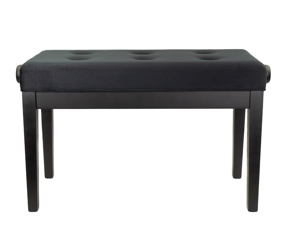 BandMate PB200D Deluxe Double Piano Bench (Matte Black)-1