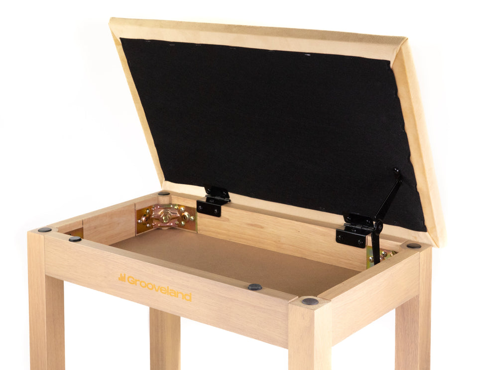 Grooveland KB150 Piano bench (Wood/Beige)-1
