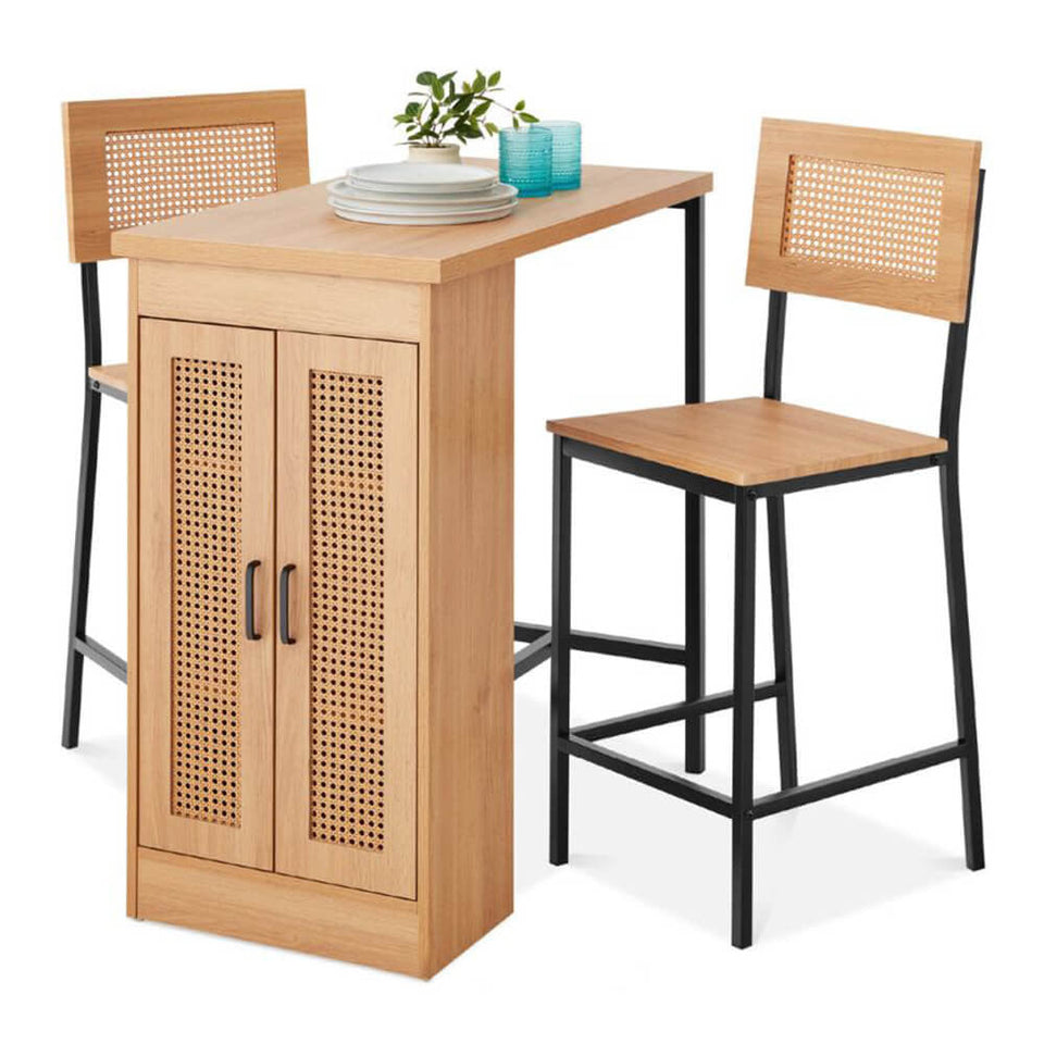 3 részes magasított étkezőgarnitúra tárolóval-0