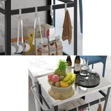 2 szintes rozsdamentes acél grillkocsi-3