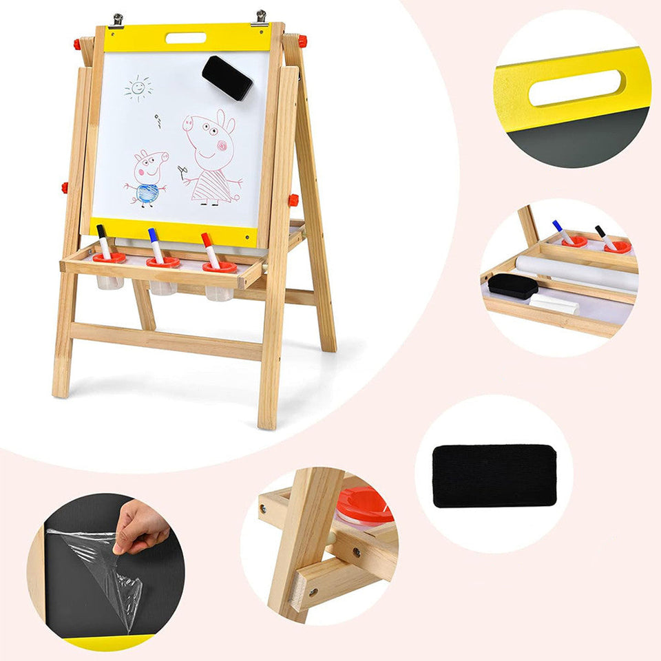 3 az 1-ben fa, gyerek rajztábla-2