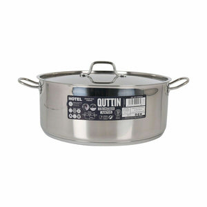 Casserole with lid Quttin Hotel Steel ø 34 x 13 cm (2 Units)-1