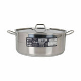 Casserole with lid Quttin Hotel Steel ø 34 x 13 cm (2 Units)-1