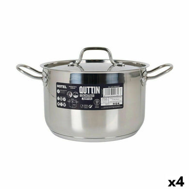 Casserole with Lid Quttin Hotel Steel Ø 22 x 14 cm (4 Units)-0