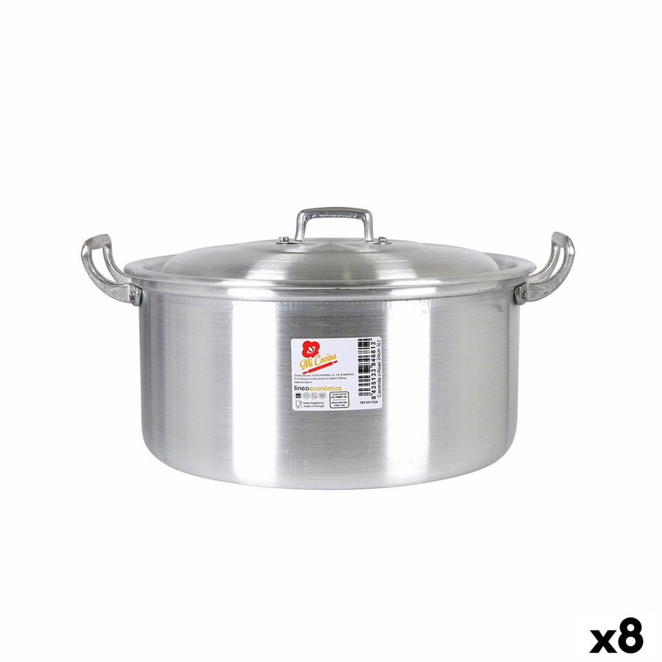 Casserole with lid Aluminium 31,3 x 26,5 x 13,5 cm (8 Units)-0