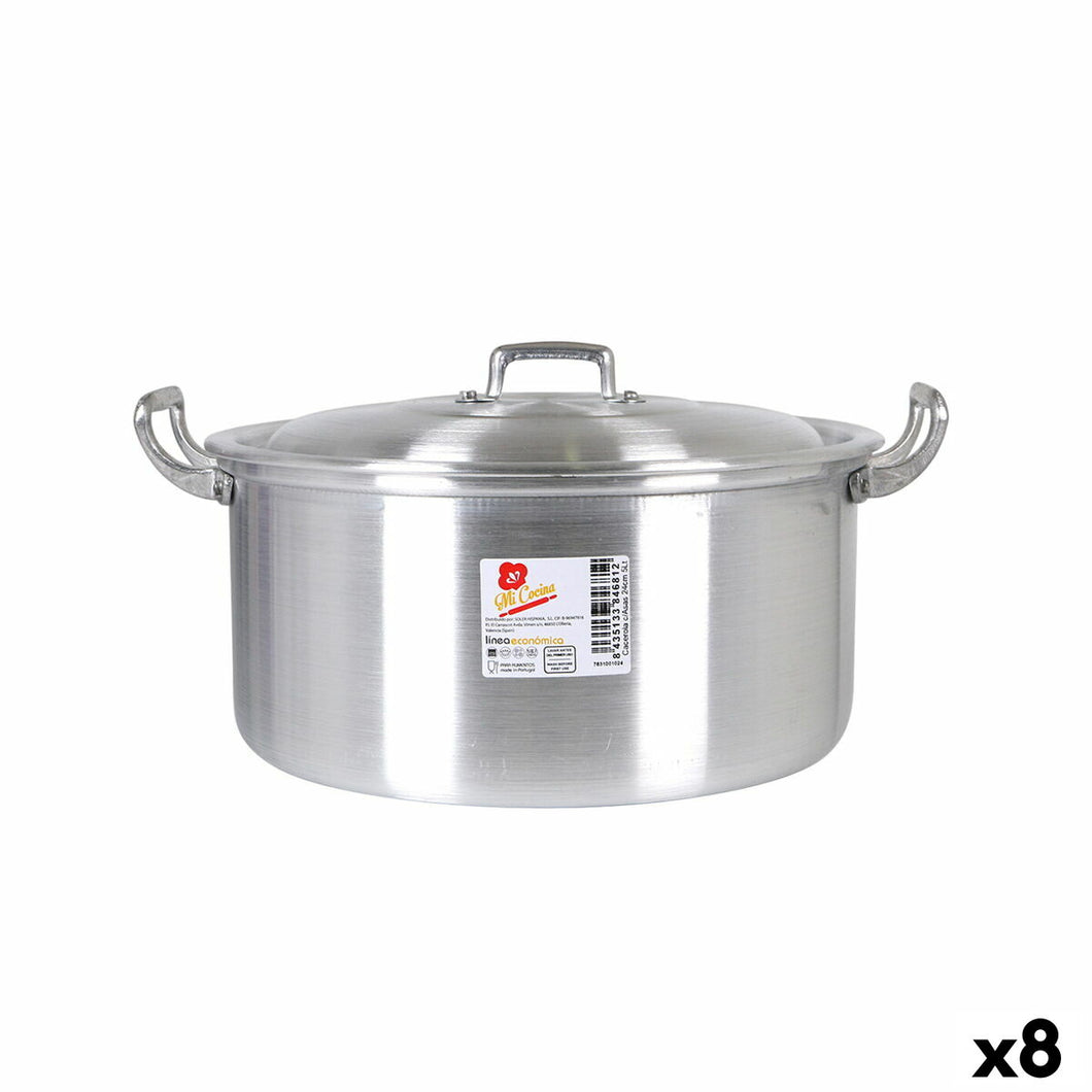 Casserole with lid Aluminium 31,3 x 26,5 x 13,5 cm (8 Units)-0