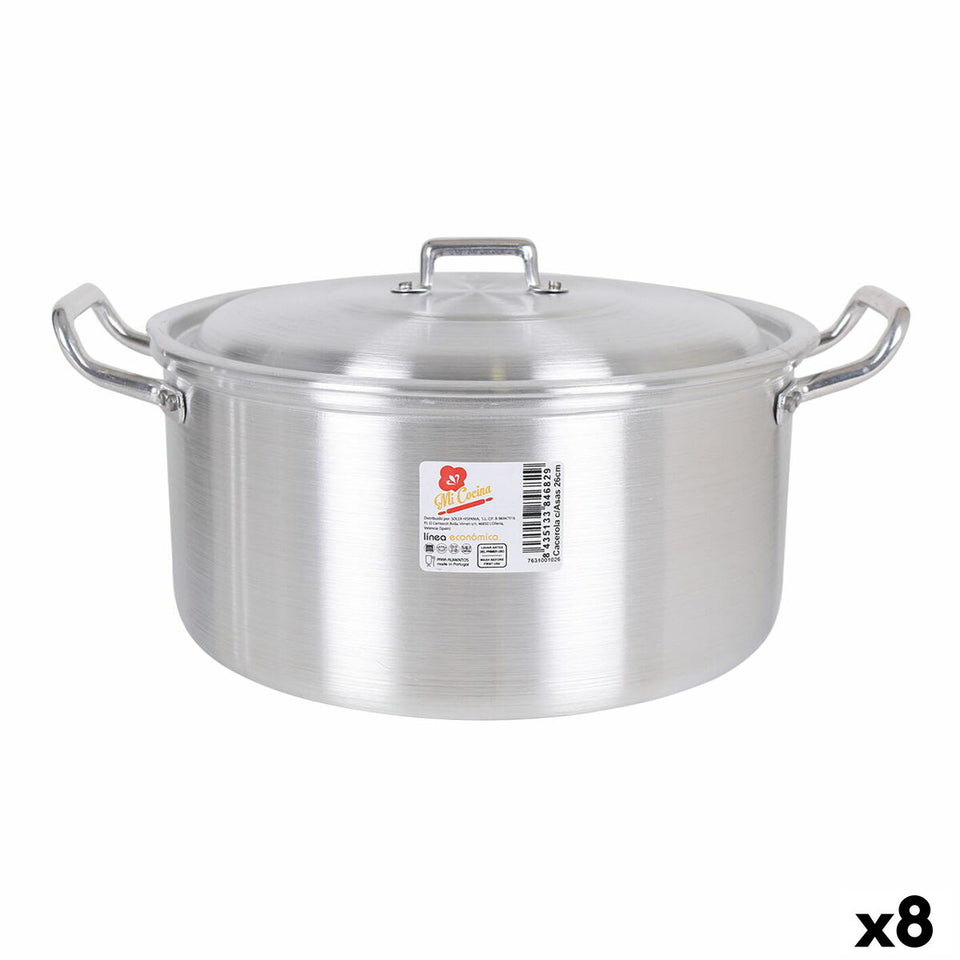 Casserole with lid Aluminium 33,5 x 28 x 15 cm (8 Units)-0