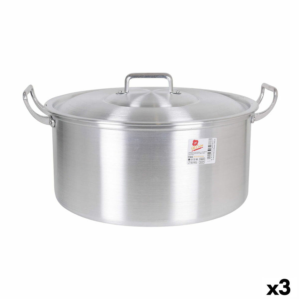 Casserole with lid Aluminium 43 x 36 x 16 cm (3 Units)-0