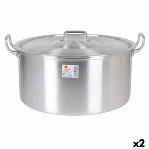 Casserole with lid Aluminium 49 x 41 x 24 cm (2 Units)-0