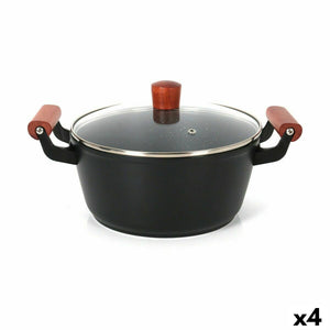 Casserole with glass lid Quttin Doha 30 x 20 x 11 cm (4 Units)-0