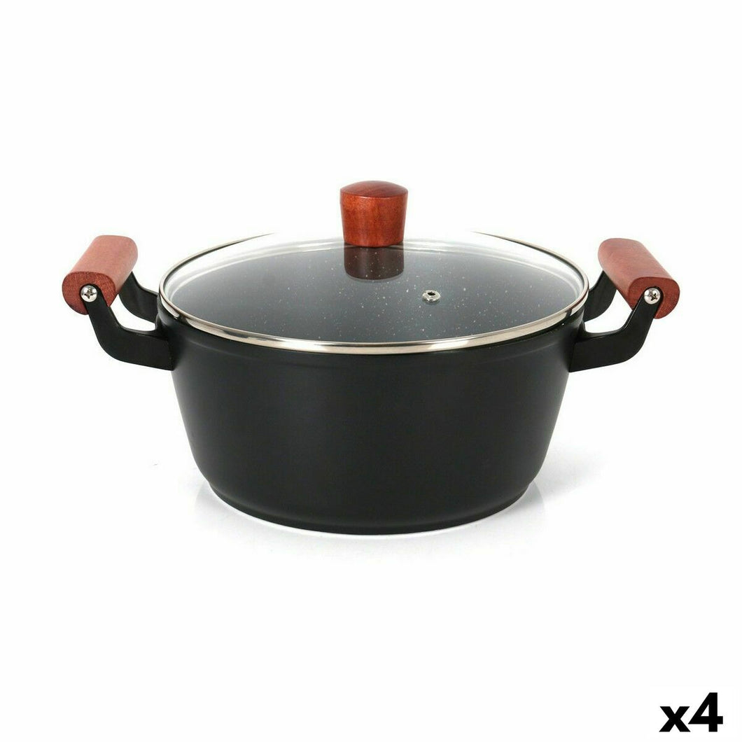 Casserole with glass lid Quttin Doha 30 x 20 x 11 cm (4 Units)-0