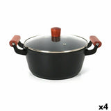 Casserole with glass lid Quttin Doha 30 x 20 x 11 cm (4 Units)-0