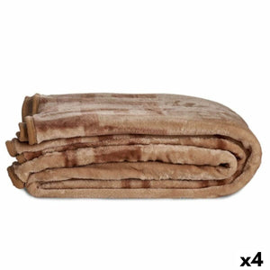 Blanket Gift Decor Beige 220 x 240 x 0,5 cm (4 Units)-0