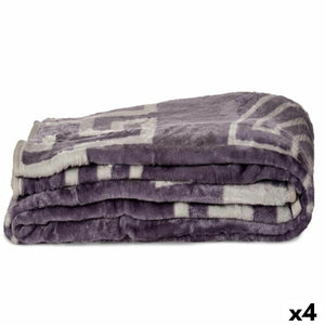 Blanket Gift Decor Grey 220 x 240 x 0,5 cm (4 Units)-0
