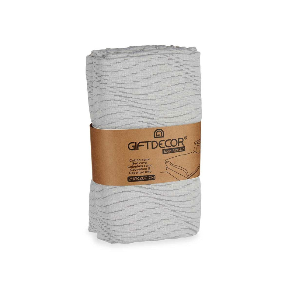 Bedspread (quilt) Gift Decor Grey 240 x 260 cm (4 Units)-2