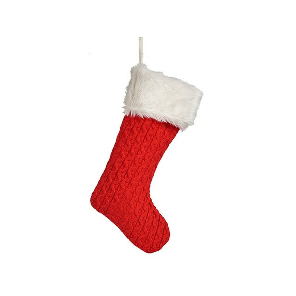 Christmas bauble Christmas Stocking Red Cloth 28 x 4 x 46 cm (12 Units)-1