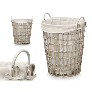 Basket Kipit Grey Polyester Cloth polypropylene Iron Plastic 50 % cotton (6 Units)-3