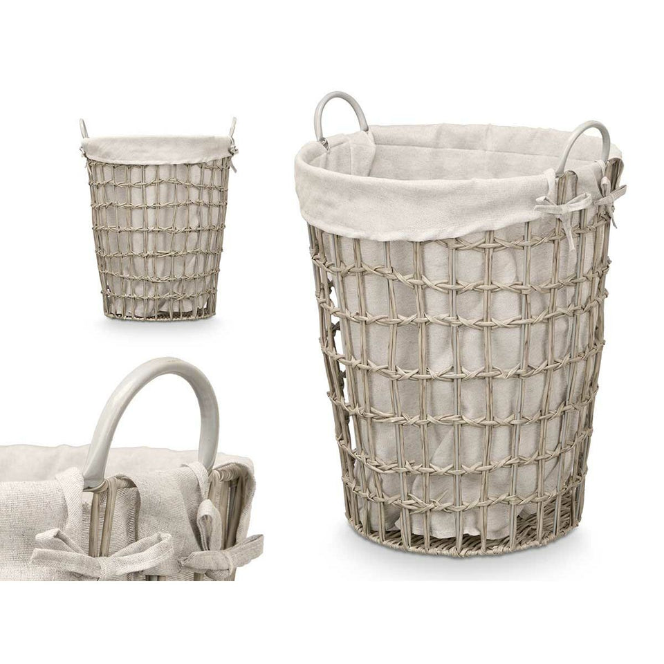 Basket Kipit Grey Polyester Cloth polypropylene Iron Plastic 50 % cotton (6 Units)-3