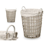 Basket Kipit Grey Polyester Cloth polypropylene Iron Plastic 50 % cotton (6 Units)-3