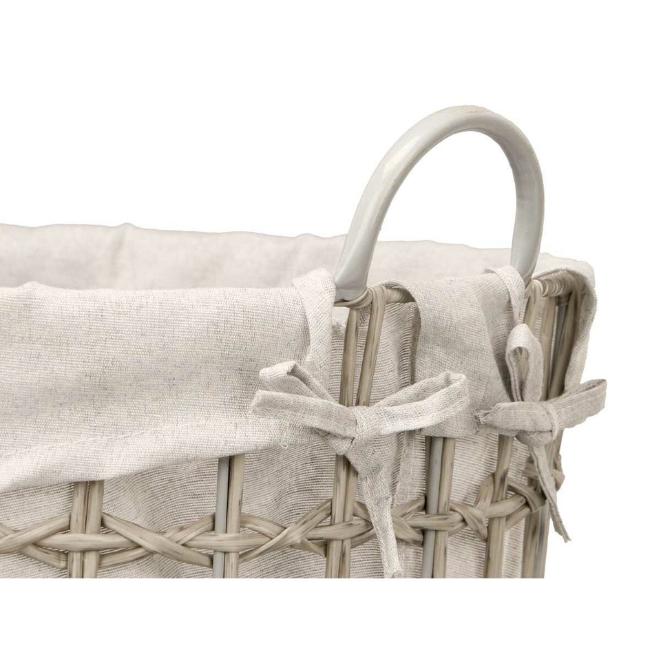 Basket Kipit Grey Polyester Cloth polypropylene Iron Plastic 50 % cotton (6 Units)-1