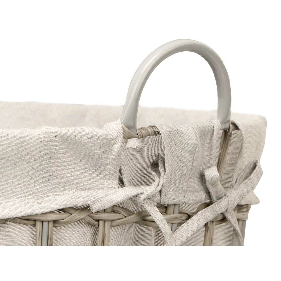 Basket Kipit Grey Polyester Cloth polypropylene Iron Plastic 50 % cotton (6 Units)-1