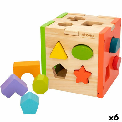 Child's Wooden Puzzle Woomax 15 x 15 x 15 cm (6 Units)-0