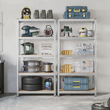 5-szintes acél polcrendszer, 2 db, ezüst-1