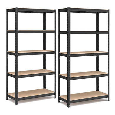 5-szintes acél polcrendszer, 2db, fekete-0