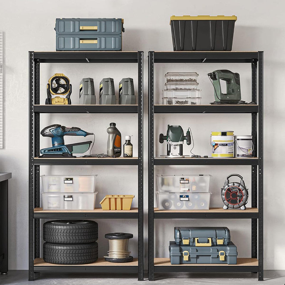 5-szintes acél polcrendszer, 2db, fekete-2