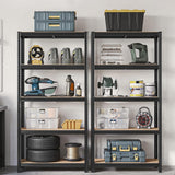 5-szintes acél polcrendszer, 2db, fekete-2