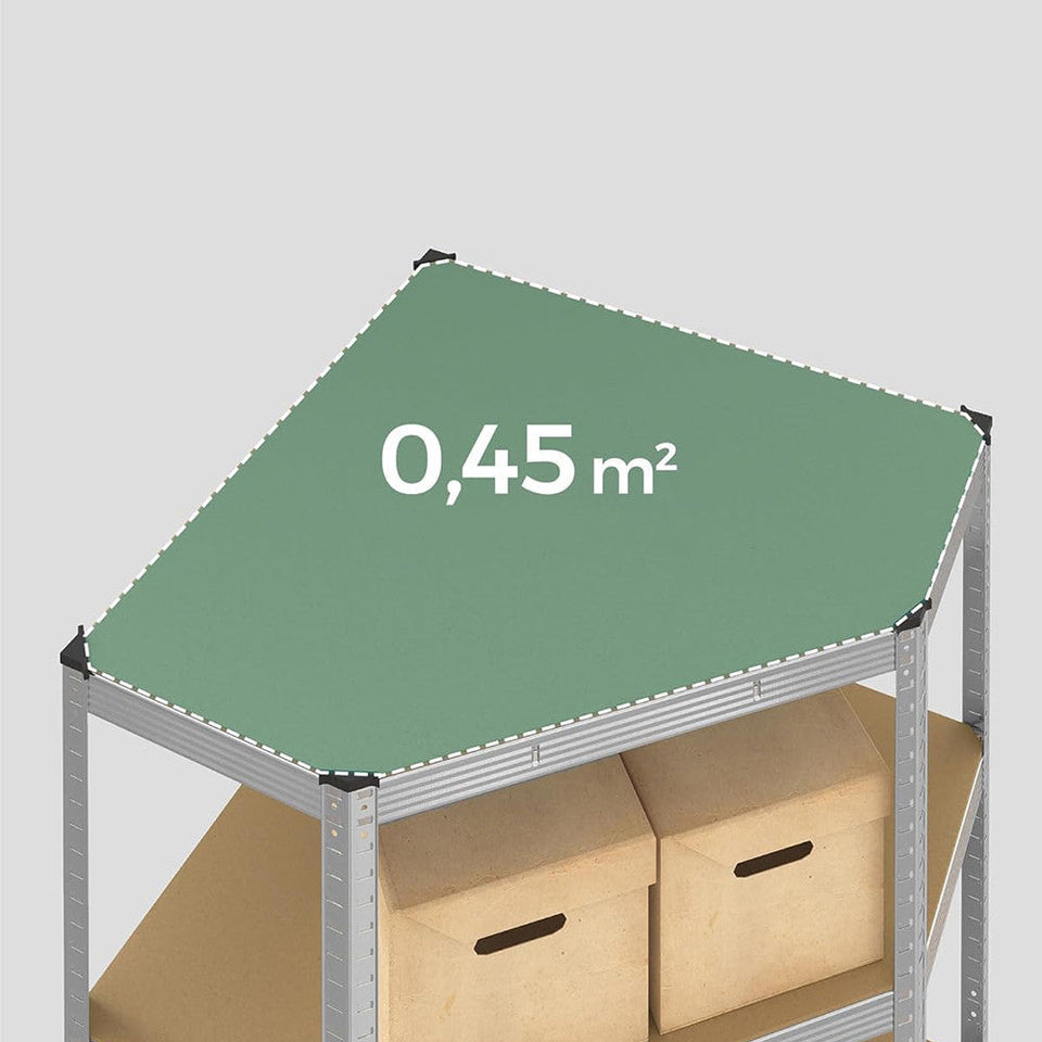 5 szintes sarok tárolópolc 70x70x180-2