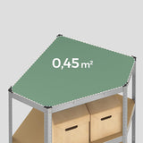 5 szintes sarok tárolópolc 70x70x180-2