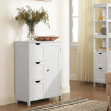 3 fiókos 1 polcos tárolószekrény 60x30x81cm-4