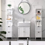 3 polcos 2 fiókos tárolószekrény 30x30x141.5cm-4