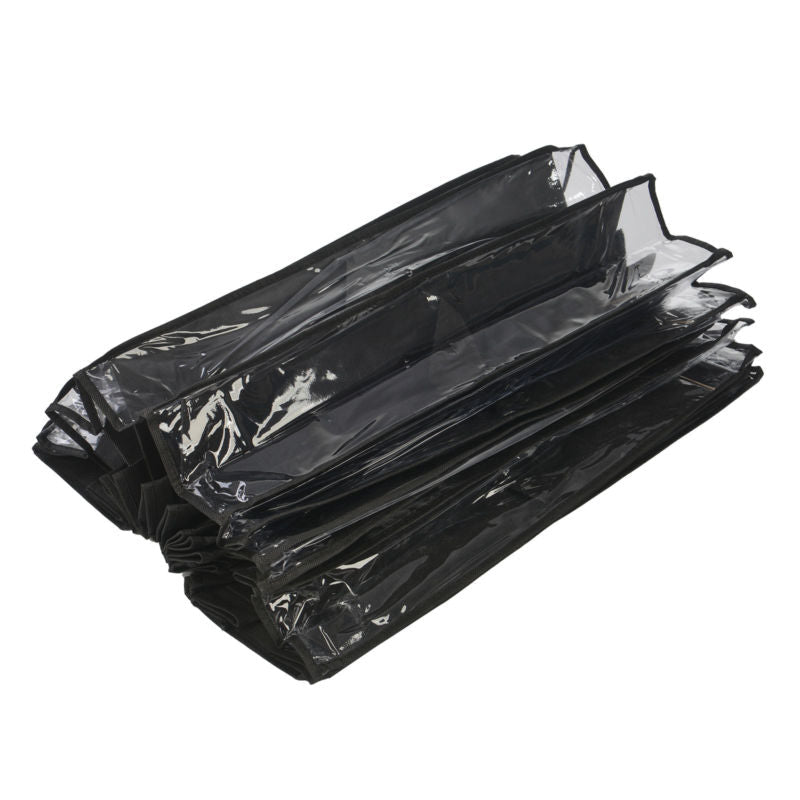 Závesný organizér obuvi- 160x55x16 cm - čierna