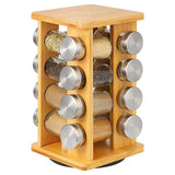 Bamboo spice rack, 16 pcs-0