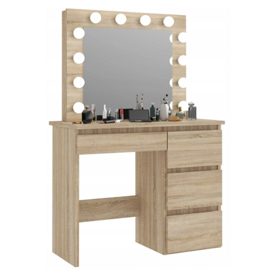 Barcelona fésülködő asztal, natúr-2