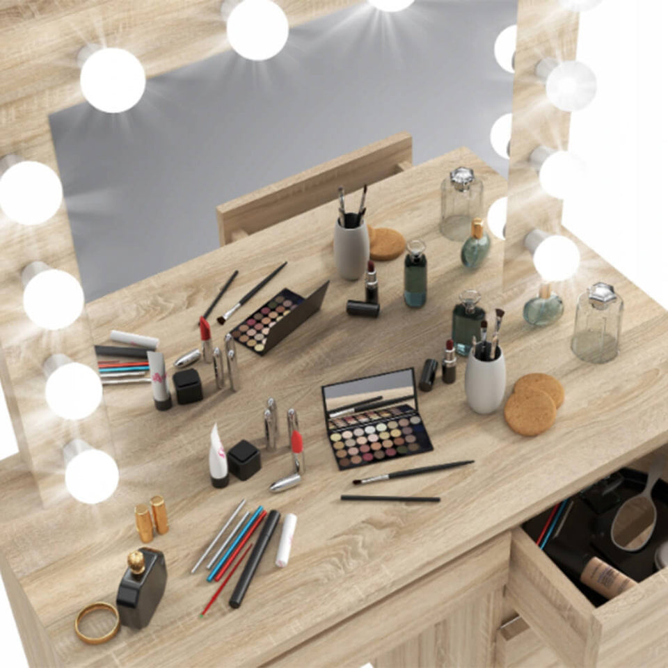 Barcelona fésülködő asztal, natúr-1