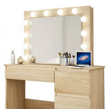 Barcelona fésülködő asztal, natúr-3