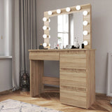 Barcelona fésülködő asztal, natúr-4